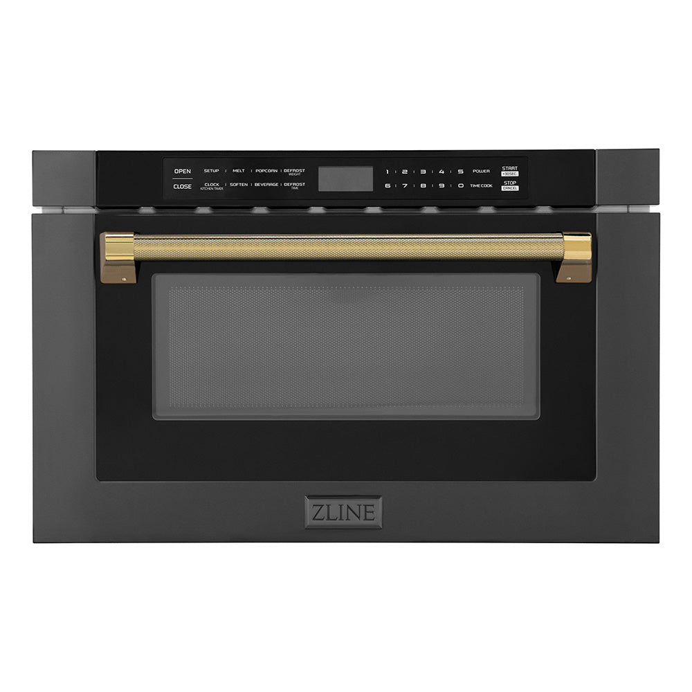 zline-autograph-24-1-2-cu-ft-built-in-microwave-drawer-in-black-stainless-steel-and-polished-gold-helix-handle-mwdz-1-bs-h-kg