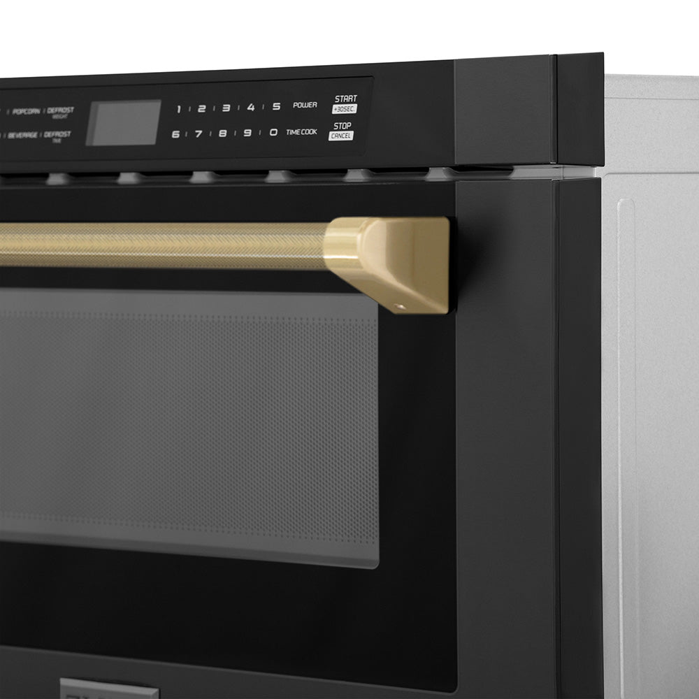 zline-autograph-24-1-2-cu-ft-built-in-microwave-drawer-in-black-stainless-steel-and-champagne-bronze-helix-handle-mwdz-1-bs-h-kcb