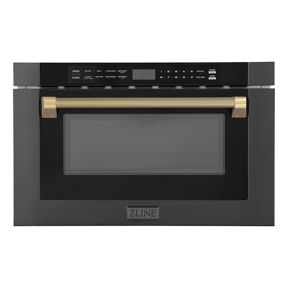 zline-autograph-24-1-2-cu-ft-built-in-microwave-drawer-in-black-stainless-steel-and-champagne-bronze-helix-handle-mwdz-1-bs-h-kcb