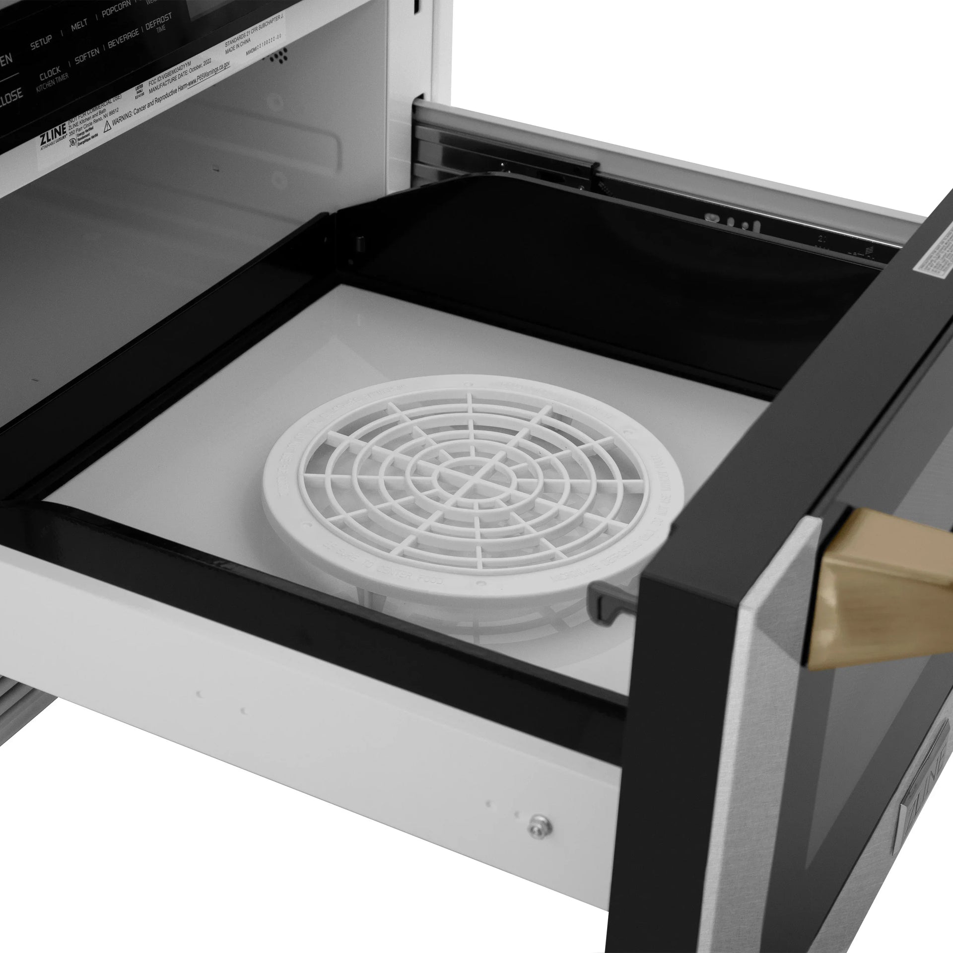 zline-autograph-24-1-2-cu-ft-built-in-microwave-drawer-with-a-traditional-handle-in-satin-stainless-steel-and-champagne-bronze-accents-mwdz-1-ss-h-cb