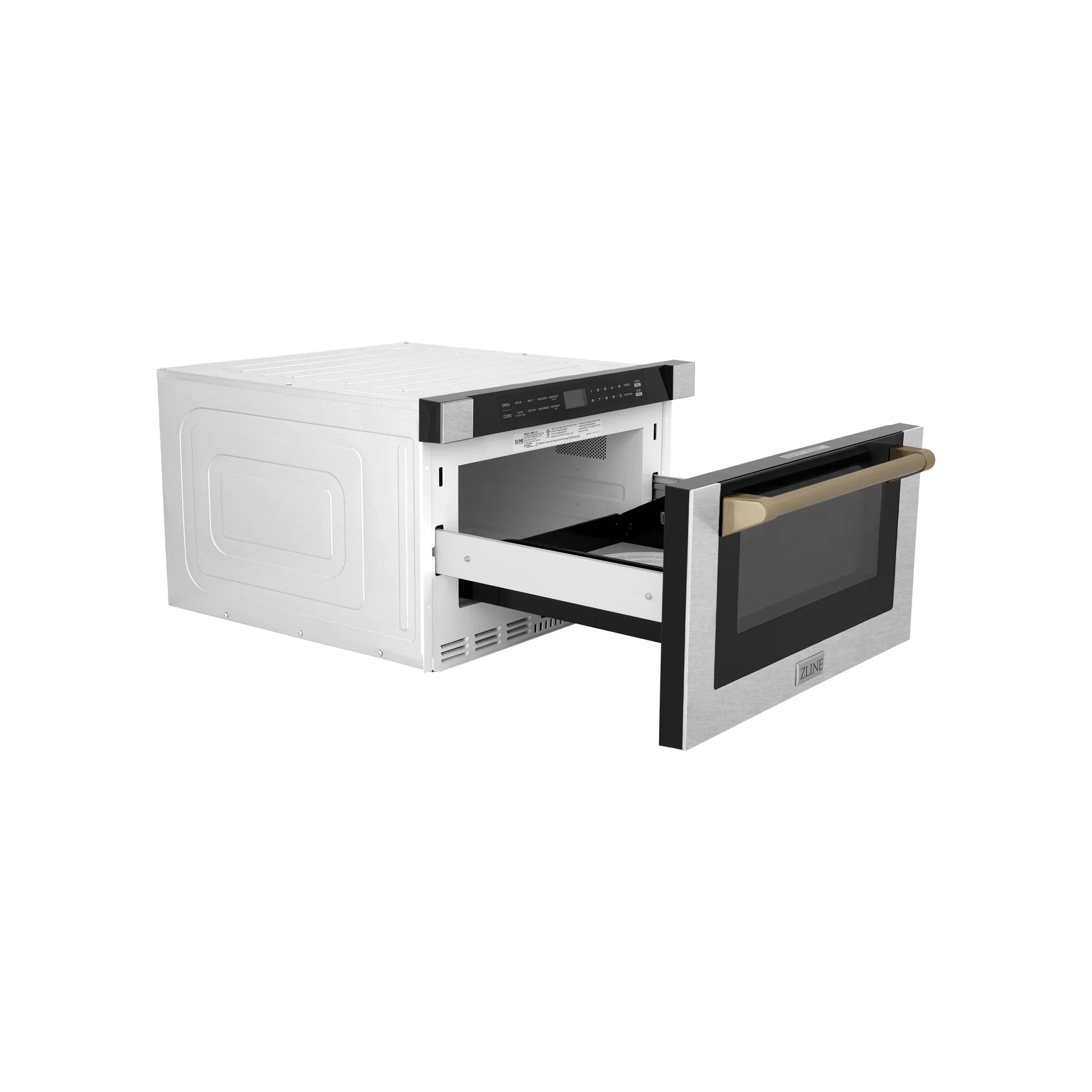 zline-autograph-24-1-2-cu-ft-built-in-microwave-drawer-with-a-traditional-handle-in-satin-stainless-steel-and-champagne-bronze-accents-mwdz-1-ss-h-cb