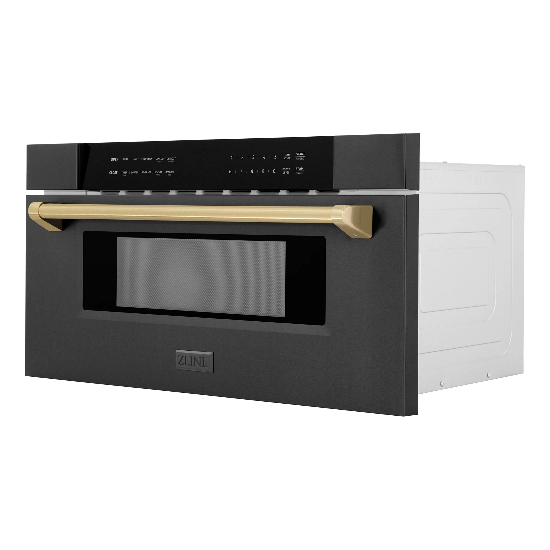 zline-autograph-30-in-1-2-cu-ft-built-in-microwave-drawer-in-black-stainless-steel-with-champagne-bronze-accents-mwdz-30-bs-cb
