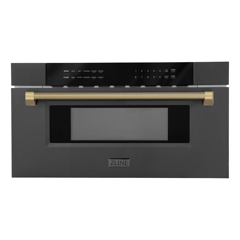 zline-autograph-30-1-2-cu-ft-built-in-microwave-drawer-in-black-stainless-steel-and-champagne-bronze-helix-handle-mwdz-30-bs-kcb