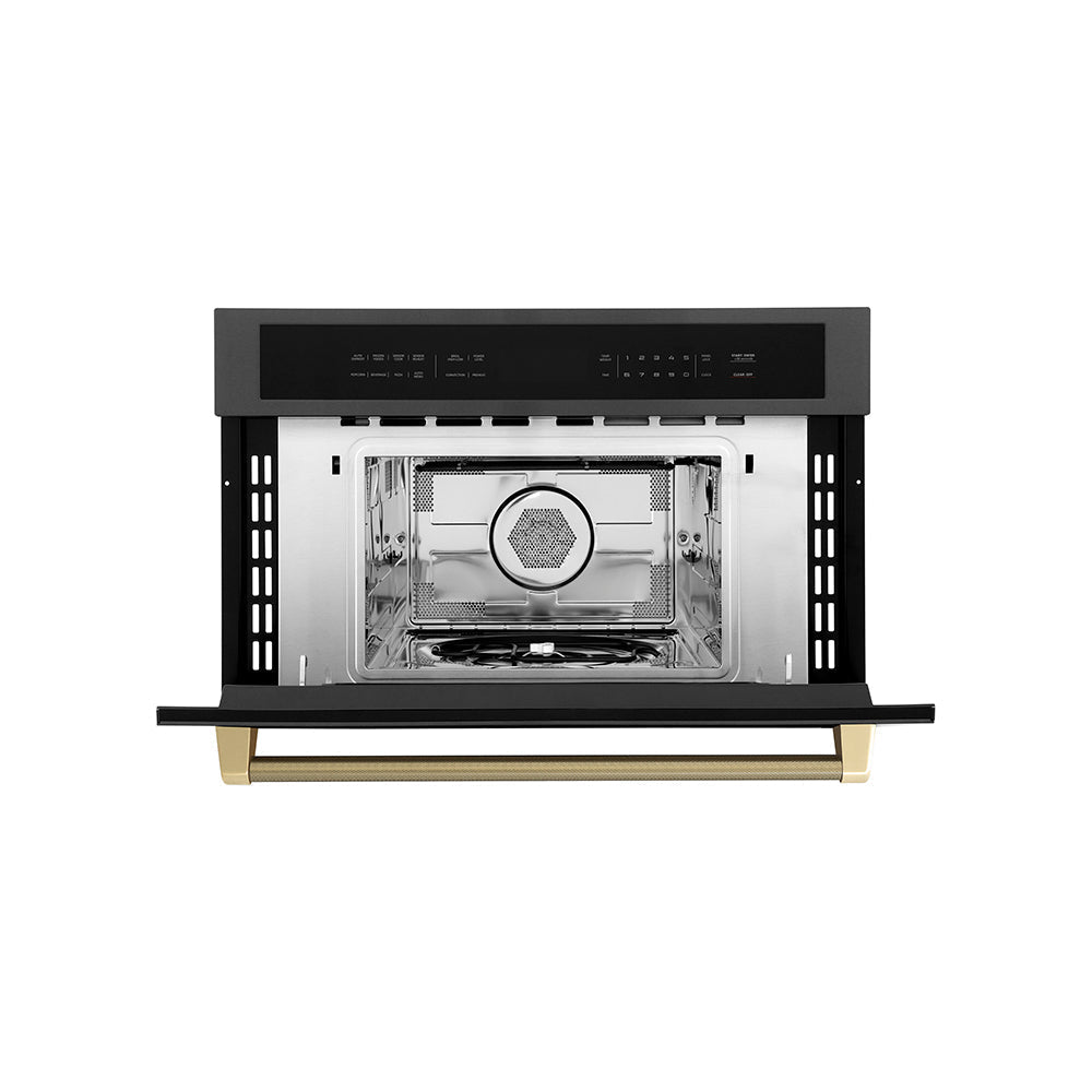zline-autograph-30-1-6-cu-ft-built-in-convection-microwave-oven-in-black-stainless-steel-and-champagne-bronze-helix-handle-mwoz-30-bs-kcb