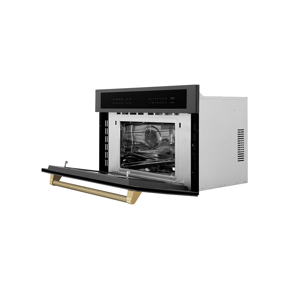 zline-autograph-30-1-6-cu-ft-built-in-convection-microwave-oven-in-black-stainless-steel-and-champagne-bronze-helix-handle-mwoz-30-bs-kcb