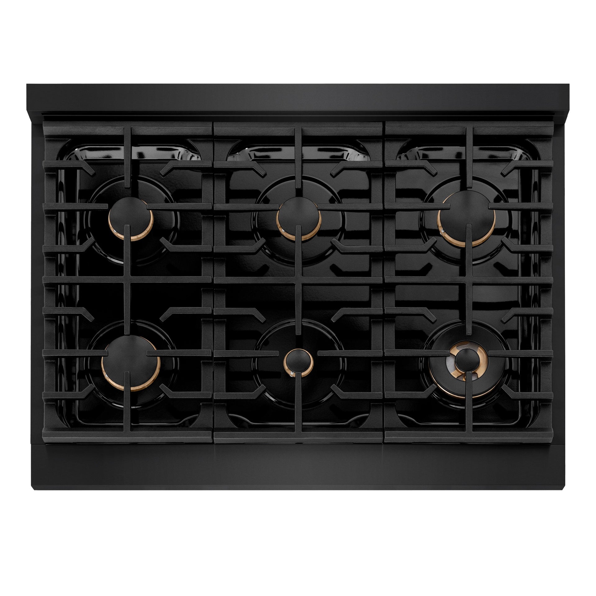 zline-autograph-36-paramount-gas-rangetop-with-6-burners-and-porcelain-cooktop-in-black-stainless-steel-with-champagne-bronze-accents-srtbz-36-cb