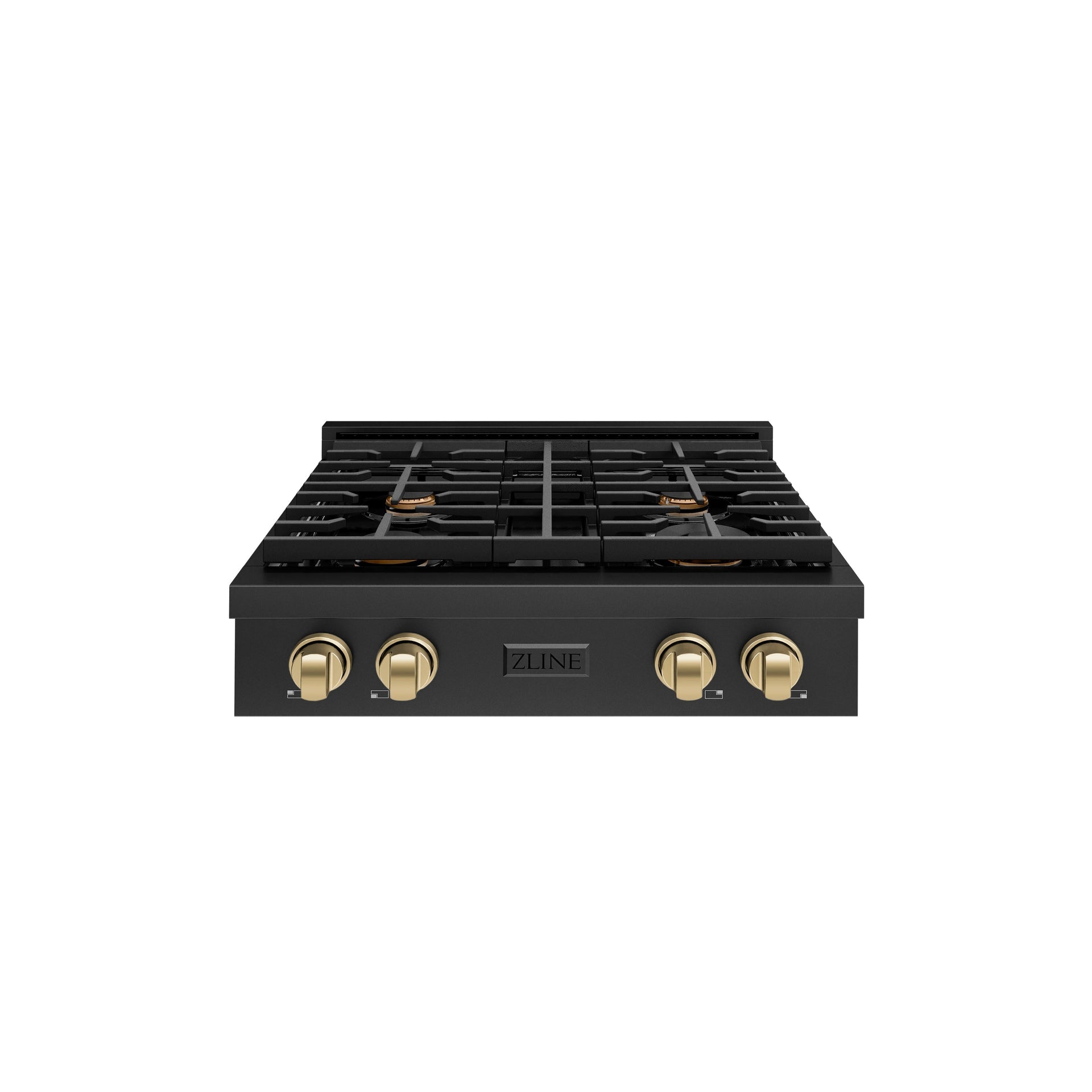 zline-autograph-30-paramount-gas-rangetop-with-4-burners-and-porcelain-cooktop-in-black-stainless-steel-with-champagne-bronze-accents-srtbz-30-cb