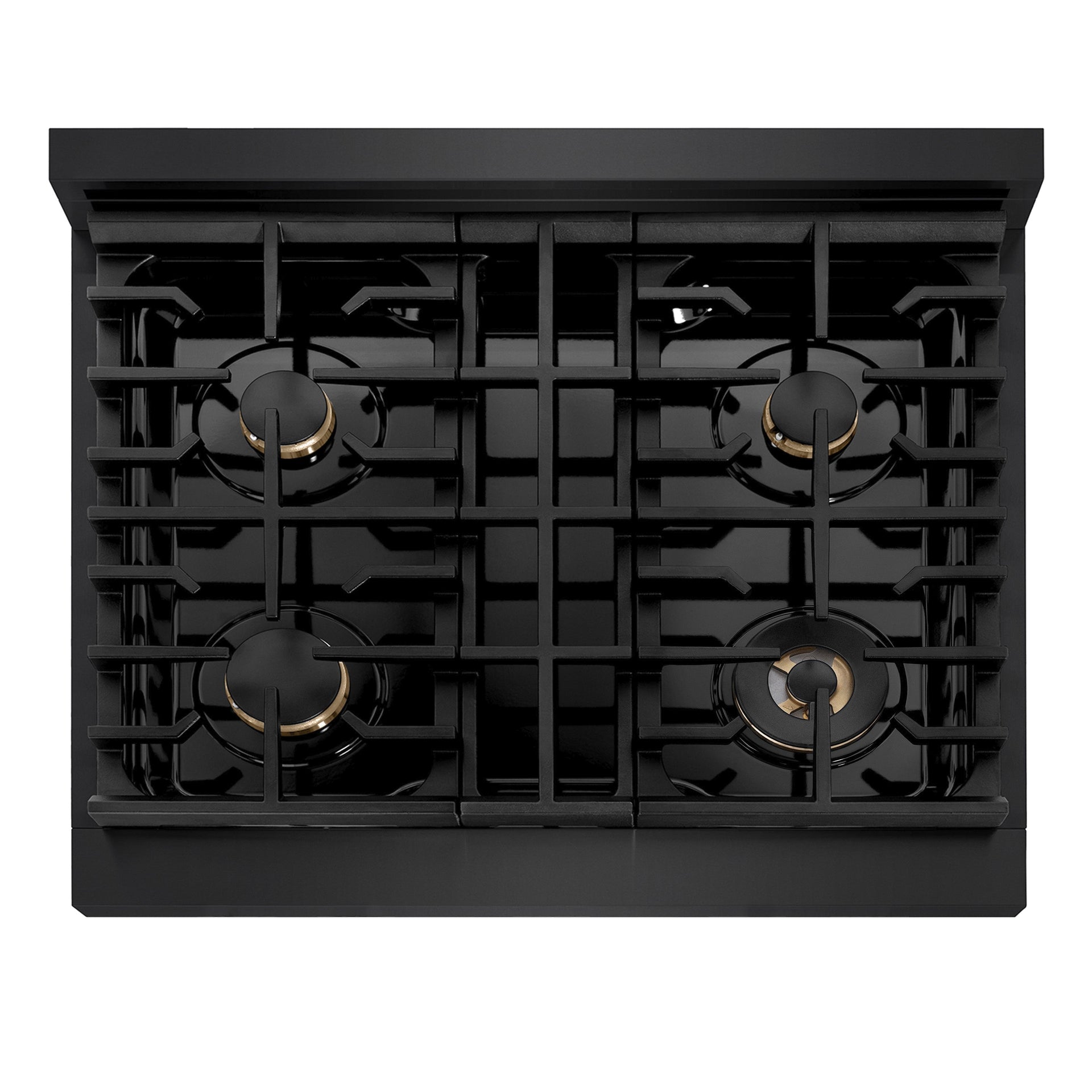 zline-autograph-30-paramount-gas-rangetop-with-4-burners-and-porcelain-cooktop-in-black-stainless-steel-with-champagne-bronze-accents-srtbz-30-cb