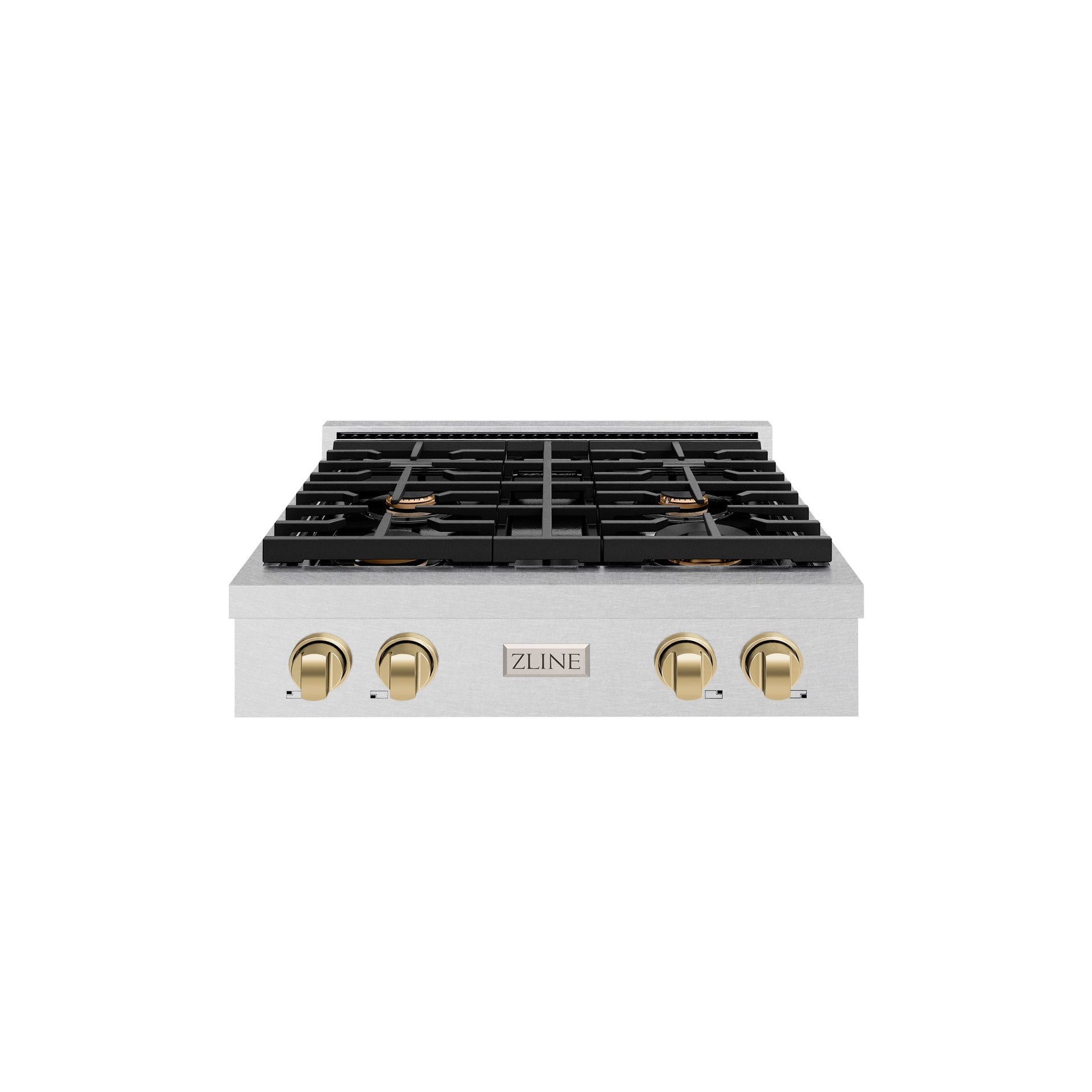 zline-30-autograph-paramount-gas-rangetop-with-4-burners-and-porcelain-cooktop-in-satin-stainless-steel-with-champagne-bronze-accents-srtsz-30-cb