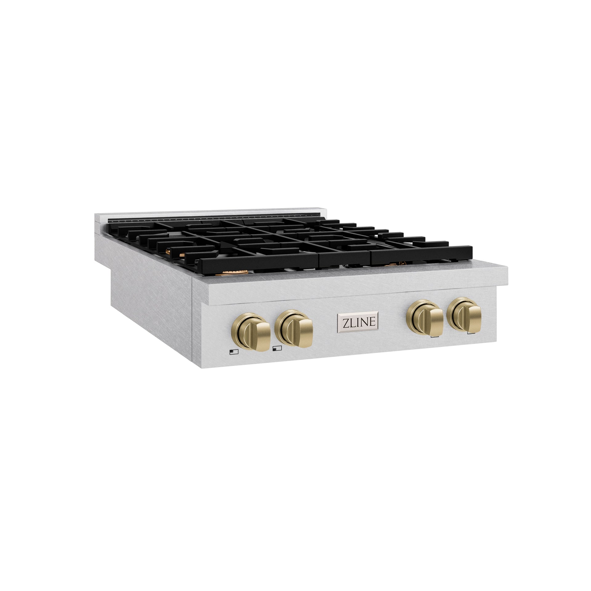 zline-30-autograph-paramount-gas-rangetop-with-4-burners-and-porcelain-cooktop-in-satin-stainless-steel-with-champagne-bronze-accents-srtsz-30-cb