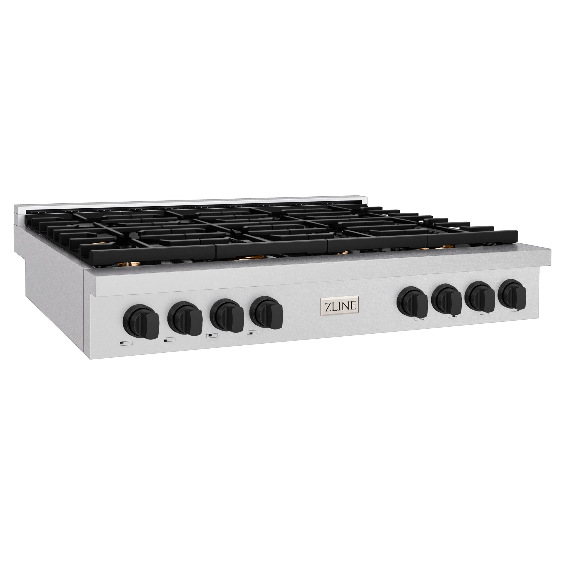 zline-48-autograph-paramount-gas-rangetop-with-8-burners-and-porcelain-cooktop-in-satin-stainless-steel-with-matte-black-accents-srtsz-48-mb