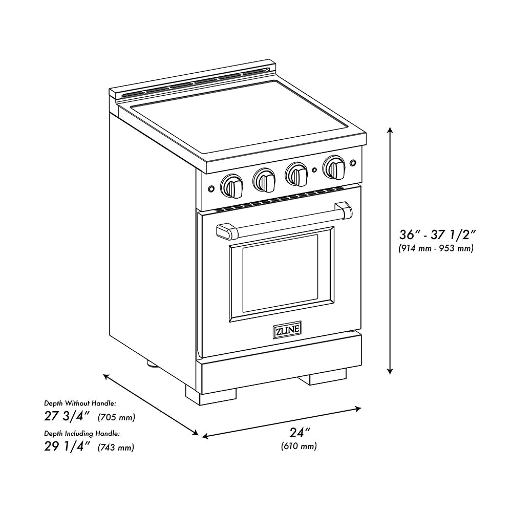 zline-24-in-induction-range-3-2-cu-ft-electric-convection-oven-3-burners-stainless-steel-white-matte-door-matte-black-accents-sinrz-wm-24-mb