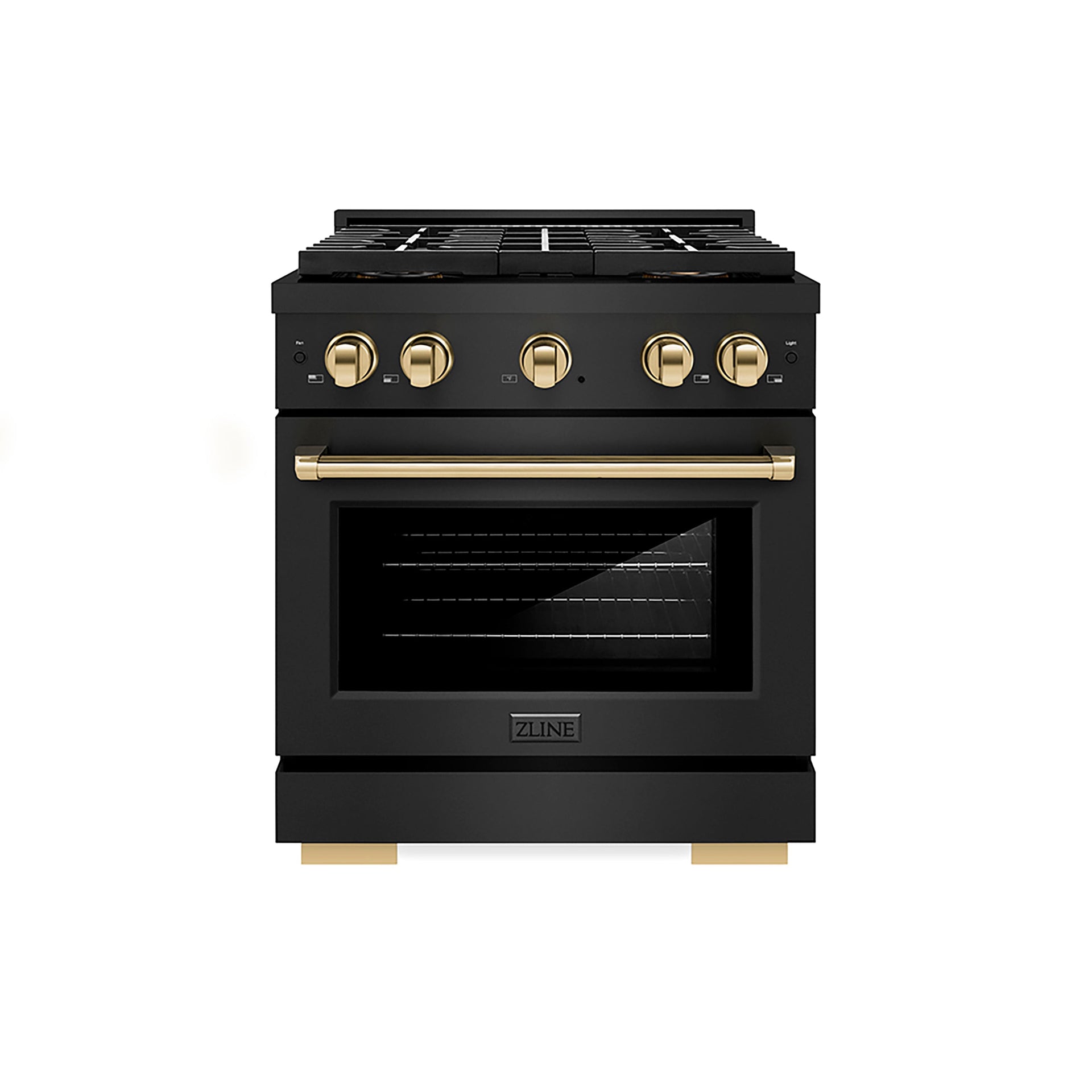 zline-30-in-dual-fuel-range-4-2-cu-ft-4-burner-duopro™-cooktop-electric-convection-oven-black-stainless-steel-polished-gold-accents-psdrbz-30-g