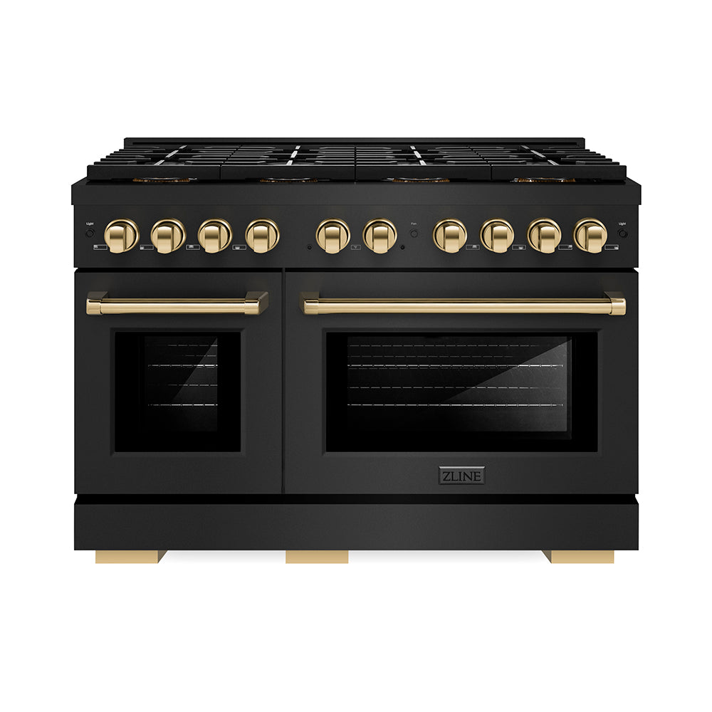 zline-48-in-dual-fuel-range-6-7-cu-ft-with-8-burner-duopro™-cooktop-dual-ovens-black-stainless-steel-polished-gold-accents-psdrbz-48-g
