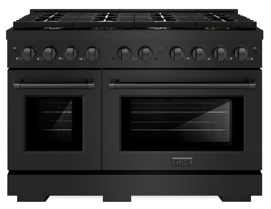 zline-paramount-48-in-6-7-cu-ft-double-oven-dual-fuel-range-with-8-brass-burners-in-black-stainless-steel-sdrb-br-48