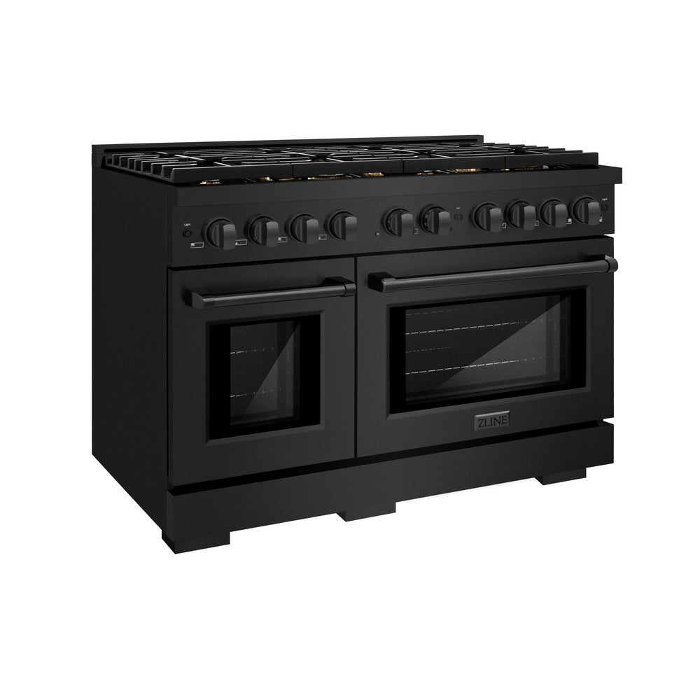 zline-paramount-48-in-6-7-cu-ft-double-oven-dual-fuel-range-with-8-brass-burners-in-black-stainless-steel-sdrb-br-48