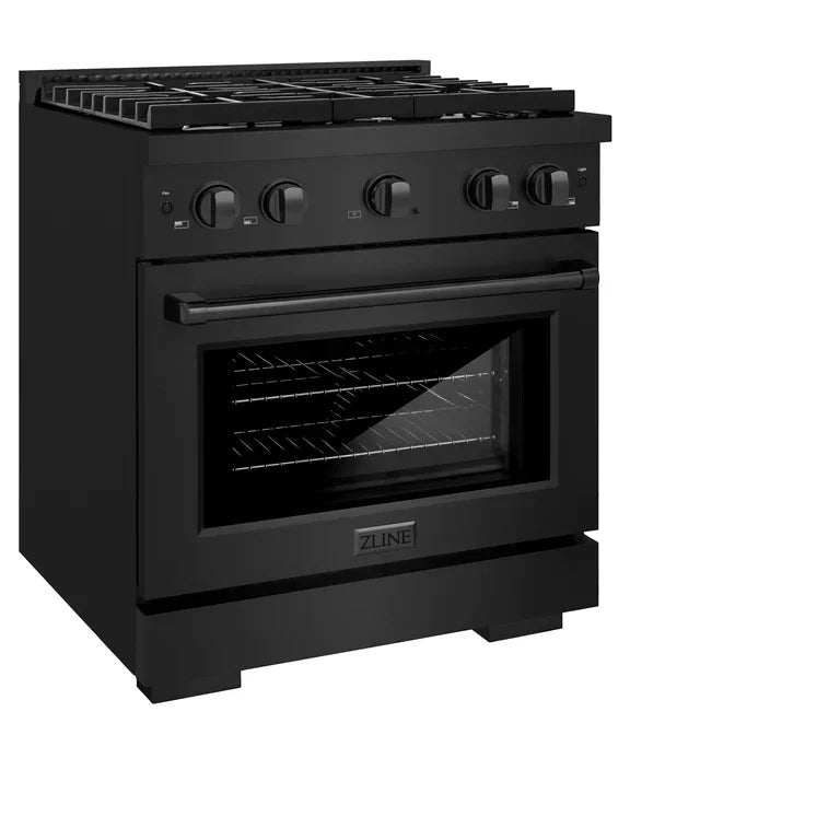 zline-paramount-30-inch-gas-range-with-4-burners-and-4-2-cu-ft-convection-oven-in-black-stainless-steel-model-sgrb-30
