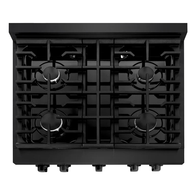 zline-30-in-gas-range-in-black-stainless-steel-30-in-range-hood-appliance-package-2kp-sgrbrh30