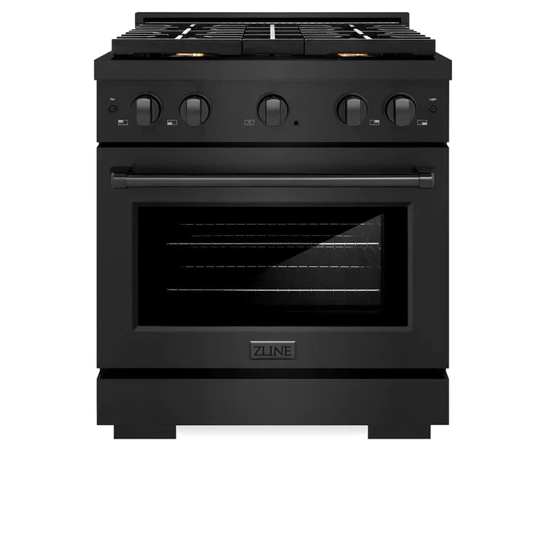 zline-paramount-30-in-4-2-cu-ft-gas-range-with-4-brass-burners-and-convection-oven-in-black-stainless-steel-sgrb-br-30