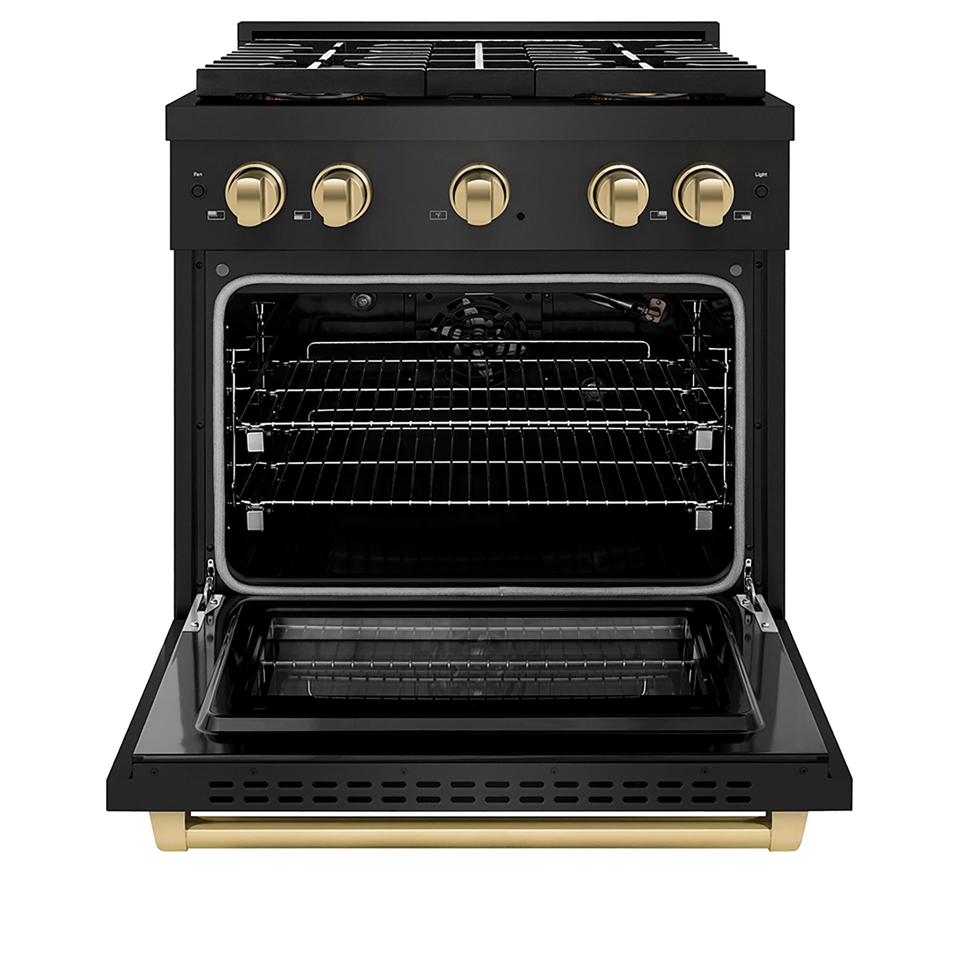 zline-30-in-gas-range-4-2-cu-ft-4-burner-duopro™-cooktop-convection-gas-oven-black-stainless-steel-with-champagne-bronze-accents-psgrbz-30-cb