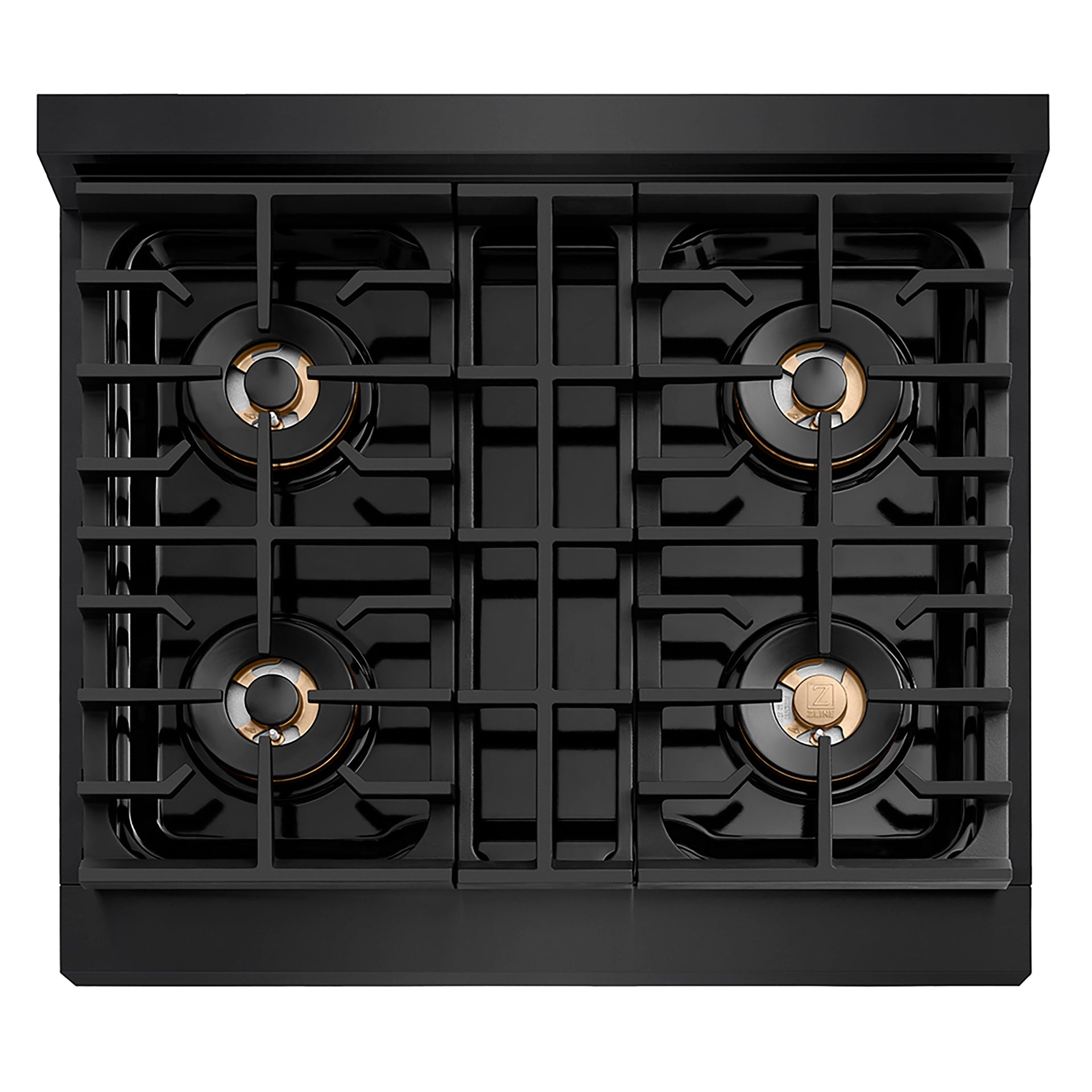 zline-30-in-gas-range-4-2-cu-ft-4-burner-duopro™-cooktop-convection-gas-oven-black-stainless-steel-with-champagne-bronze-accents-psgrbz-30-cb