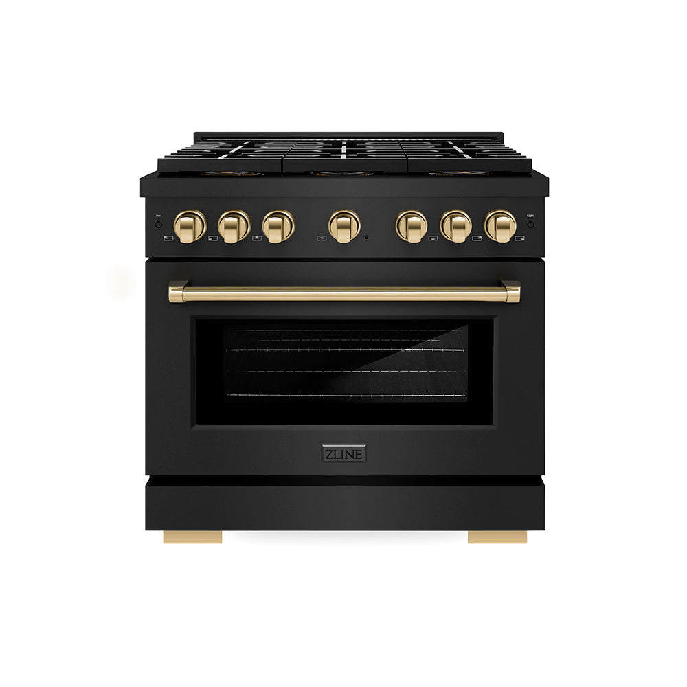 zline-36-in-gas-range-5-2-cu-ft-6-burner-duopro™-cooktop-convection-gas-oven-black-stainless-steel-with-polished-gold-accents-psgrbz-36-g