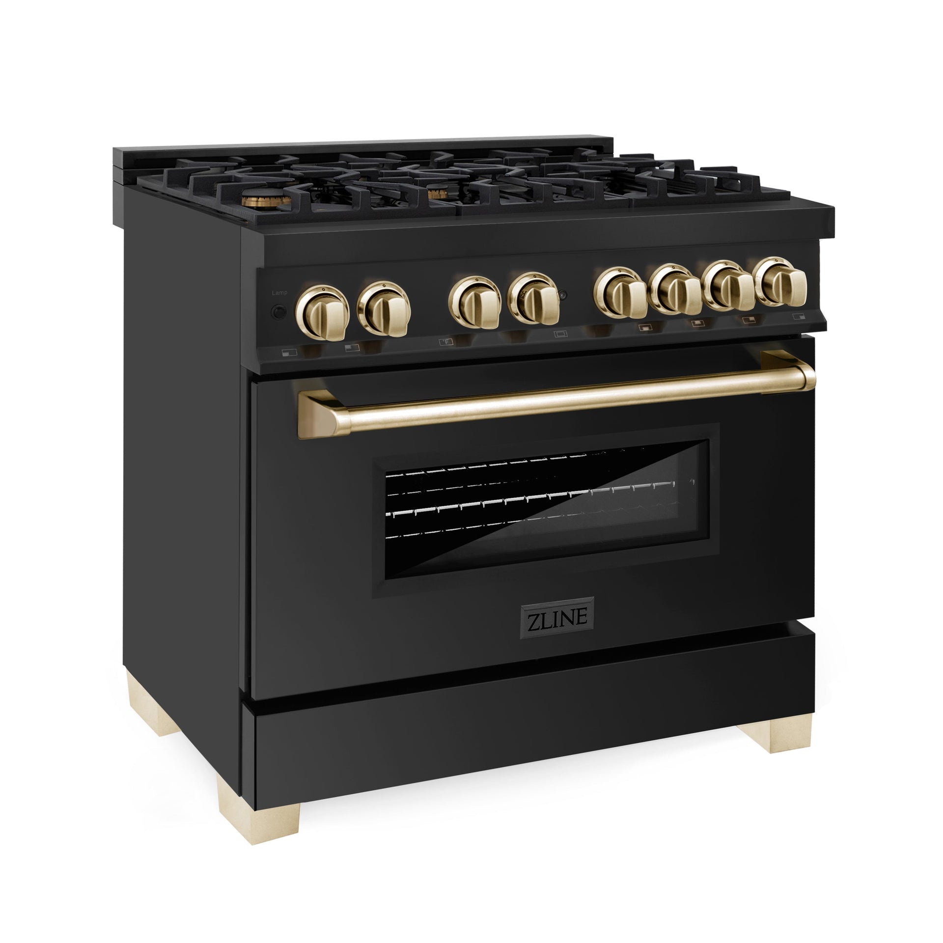 zline-autograph-edition-36-in-4-6-cu-ft-dual-fuel-range-in-black-stainless-steel-with-polished-gold-accents-rabz-36-g
