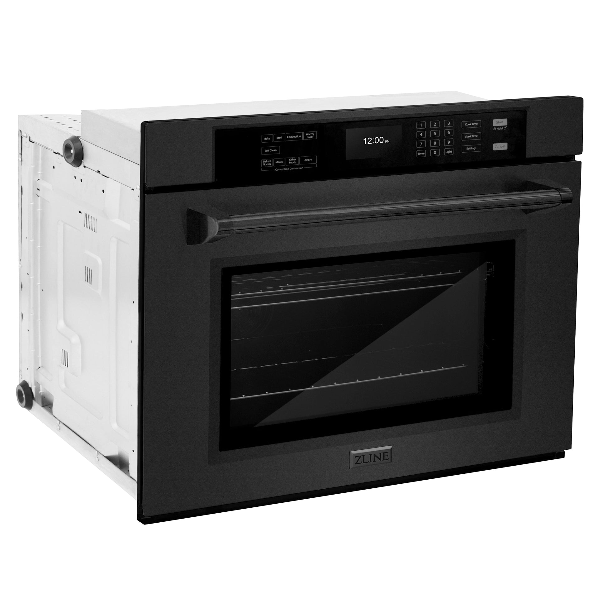 zline-30-professional-single-wall-oven-with-air-fry-and-self-clean-in-black-stainless-steel-wasb-30