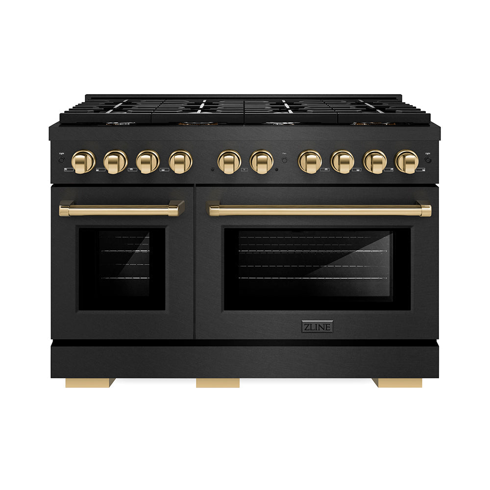 zline-48-in-gas-range-double-oven-6-7-cu-ft-8-burners-black-satin-stainless-steel-with-gold-accents-sgrbsz-48-g