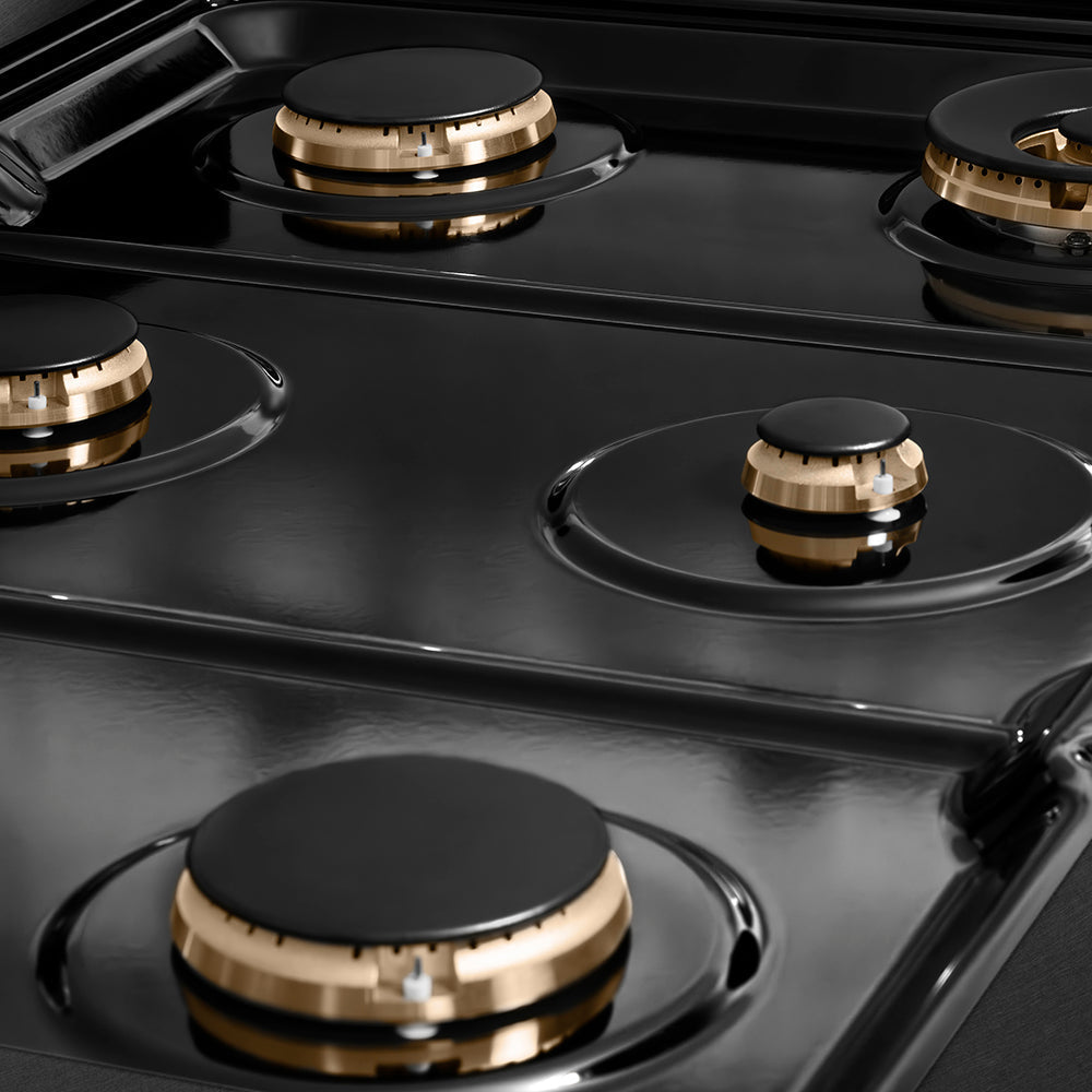 zline-36-paramount-gas-rangetop-with-6-brass-burners-and-porcelain-cooktop-in-black-satin-stainless-steel-srtbs-br-36