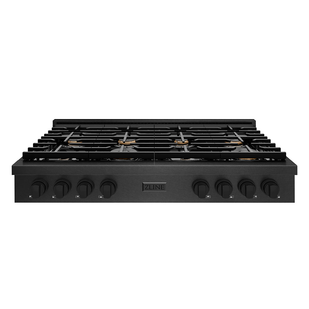 zline-48-paramount-gas-rangetop-with-8-brass-burners-and-porcelain-cooktop-in-black-satin-stainless-steel-srtbs-br-48