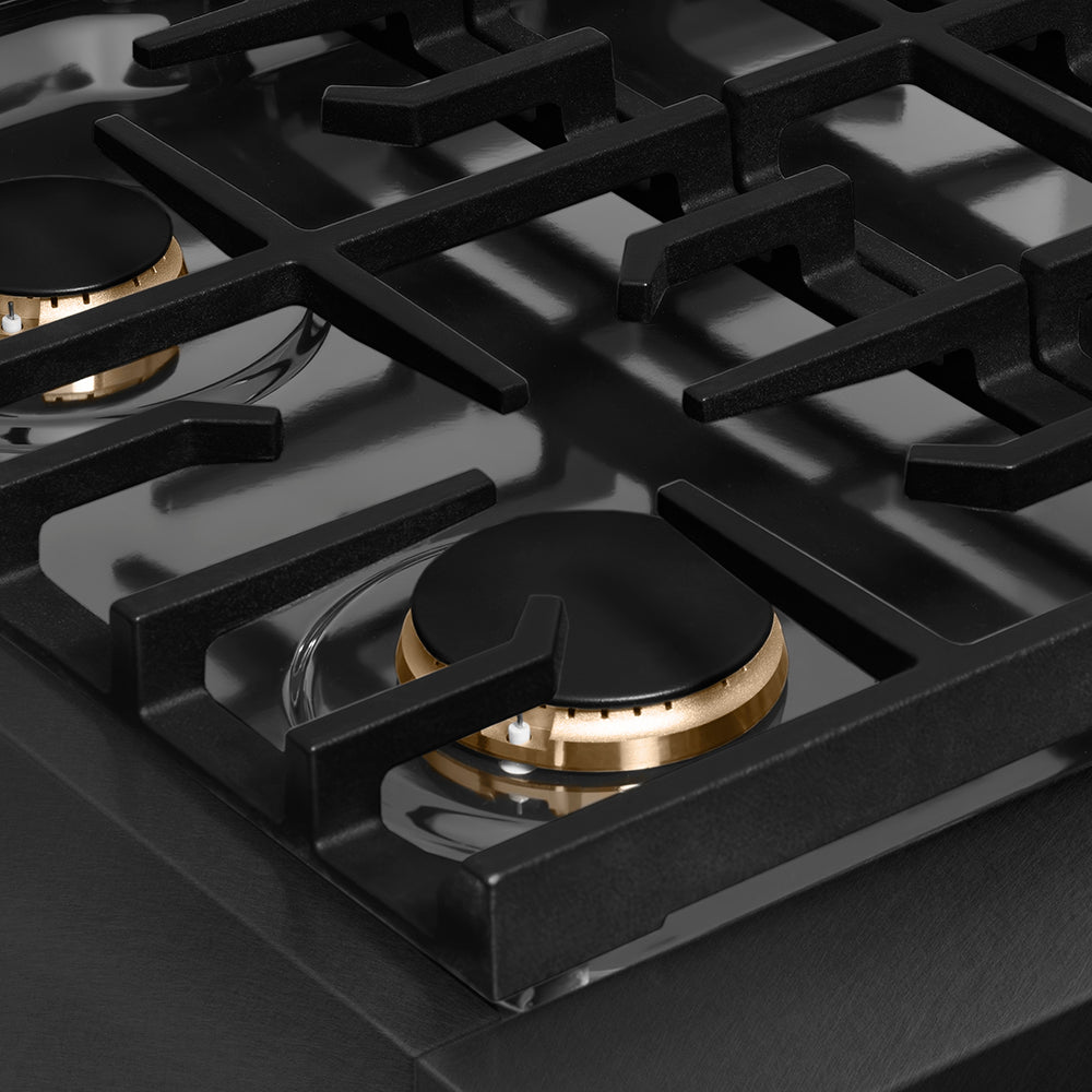 zline-designer-30-paramount-gas-rangetop-with-4-burners-in-black-satin-with-matte-black-and-champagne-bronze-accents-srtbsz-30-mbcb