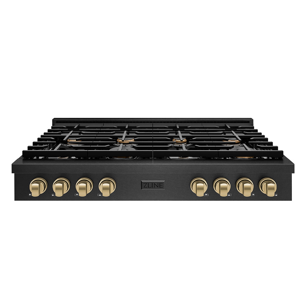 zline-autograph-48-paramount-gas-rangetop-with-8-burners-and-porcelain-cooktop-in-black-satin-with-champagne-accents-srtbsz-48-cb