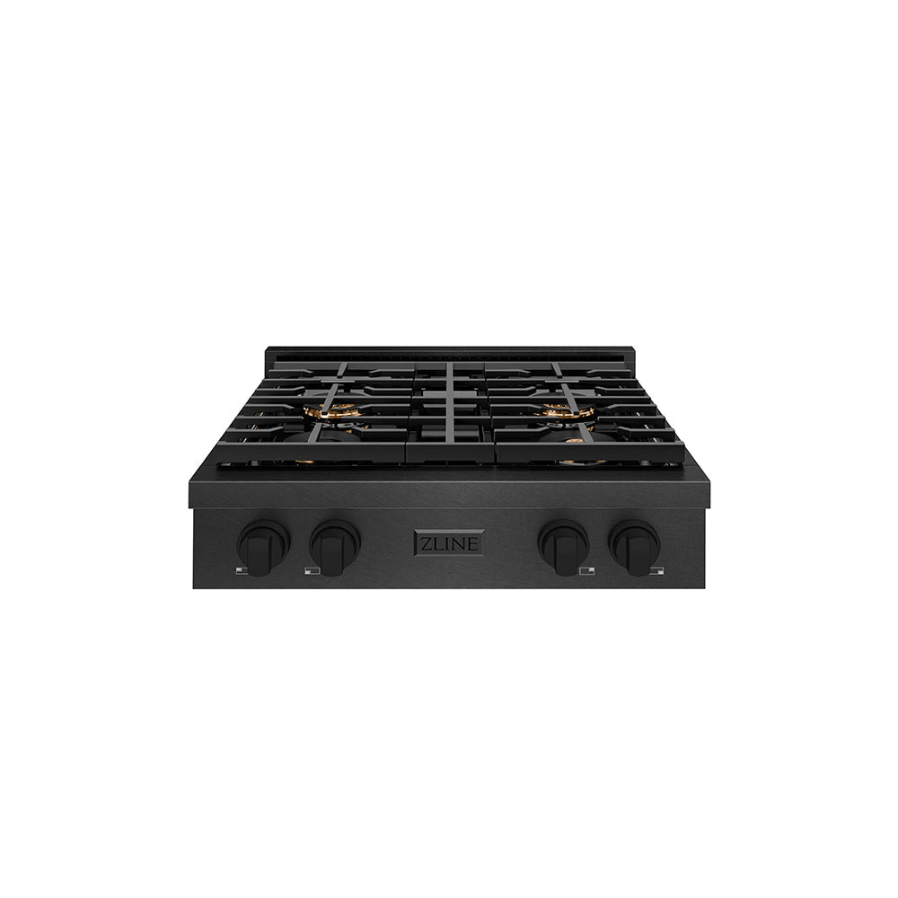 zline-30-paramount-gas-rangetop-with-4-burner-duopro™-cooktop-in-black-satin-stainless-steel-psrtbs-30