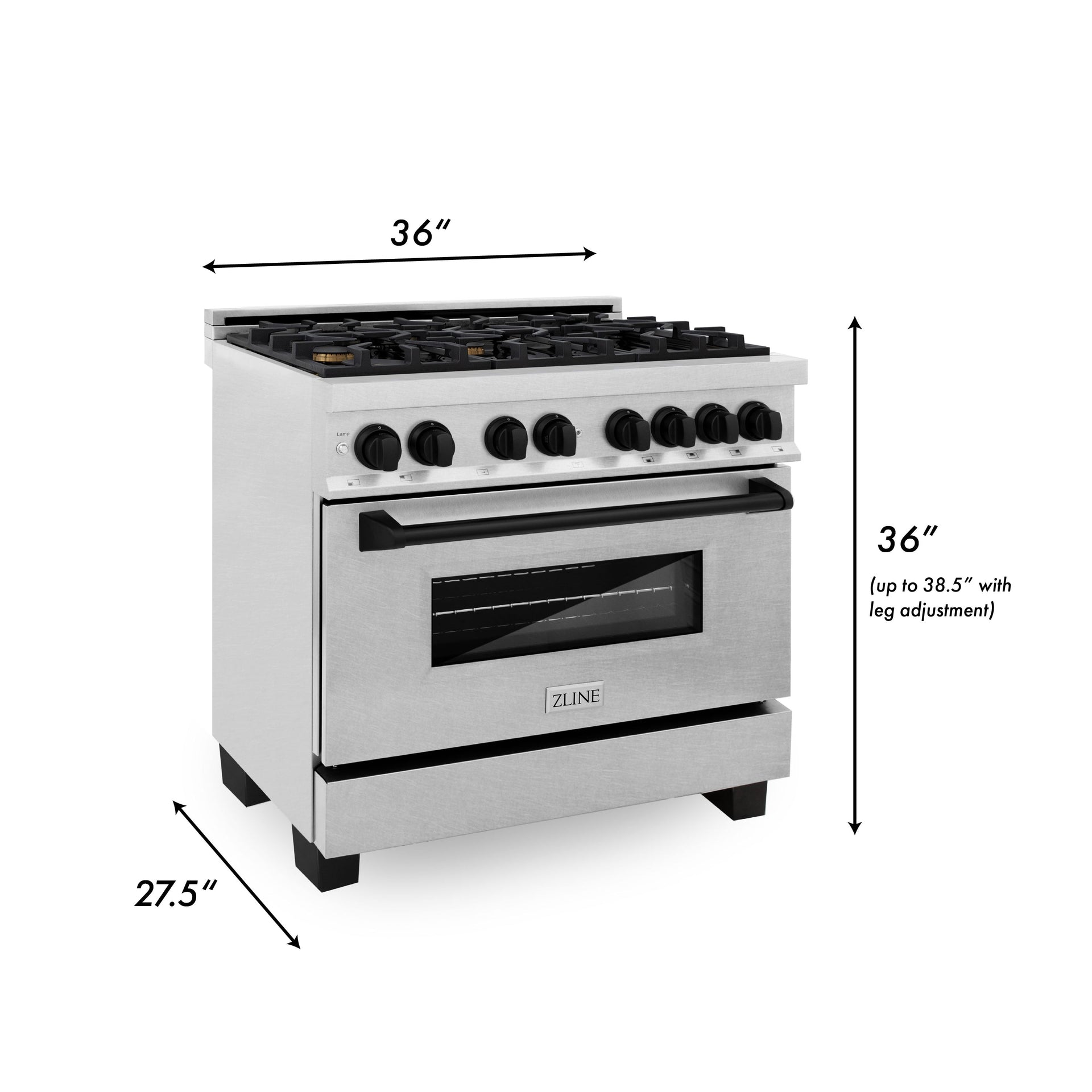 zline-autograph-36-in-4-6-cu-ft-legacy-dual-fuel-range-with-6-gas-burners-and-electric-convection-oven-in-satin-stainless-steel-with-matte-black-accents-rasz-sn-36-mb
