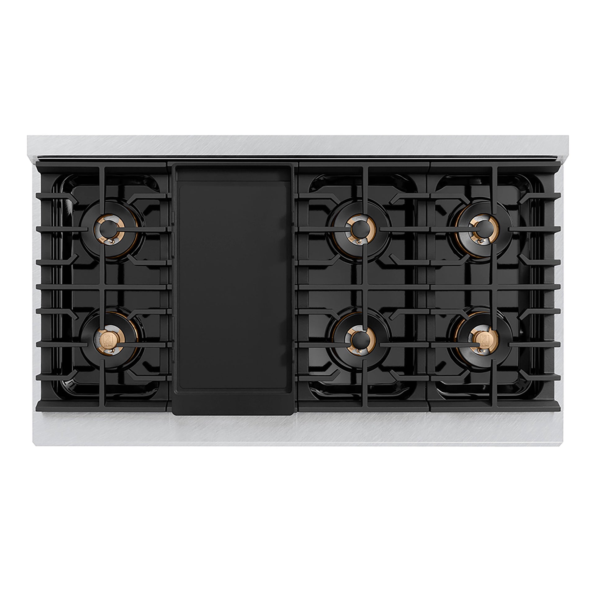 zline-48-in-dual-fuel-range-6-7-cu-ft-with-8-burner-duopro™-cooktop-dual-ovens-satin-stainless-steel-with-white-matte-doors-psdrs-wm-48