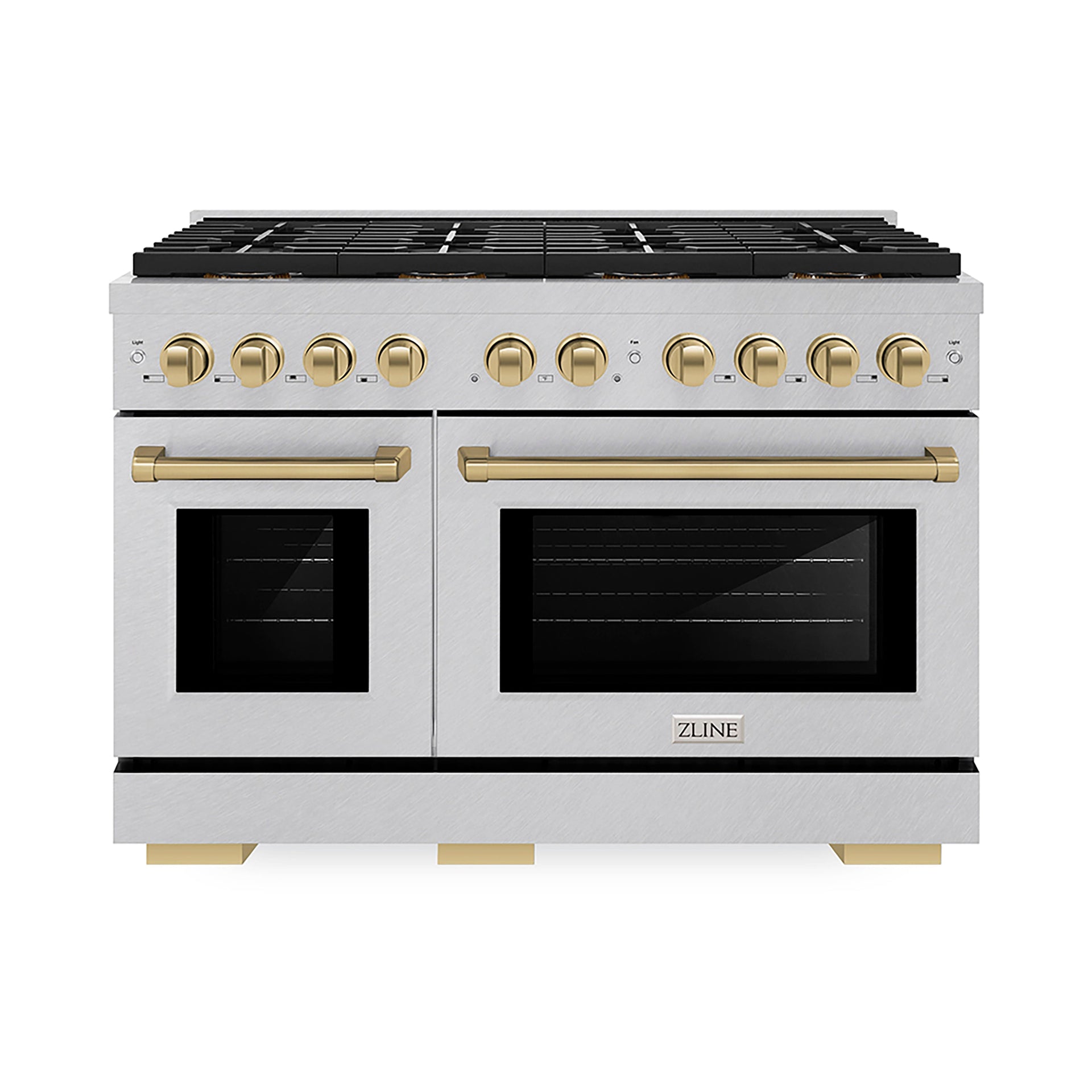 zline-48-in-dual-fuel-range-6-7-cu-ft-8-burner-duopro™-cooktop-dual-ovens-satin-stainless-steel-with-champagne-bronze-accents-psdrsz-48-cb