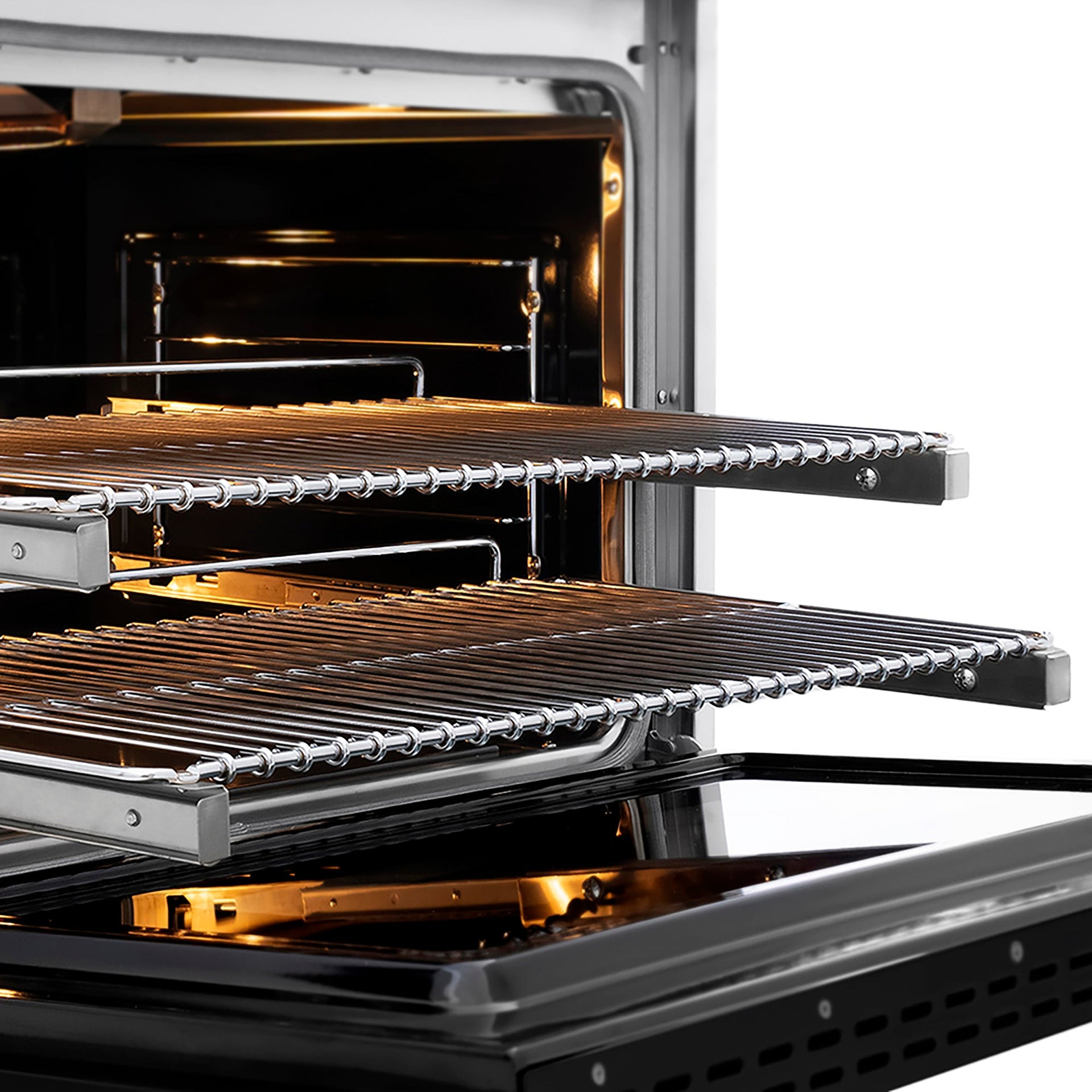 zline-36-in-gas-range-5-2-cu-ft-6-burner-duopro™-cooktop-convection-gas-oven-satin-stainless-steel-with-black-matte-door-champagne-bronze-accents-psgrsz-blm36-cb