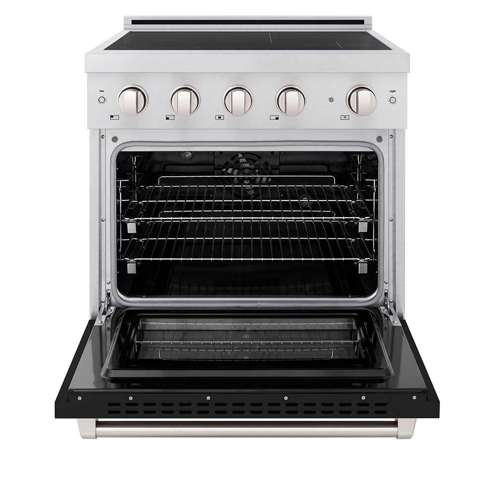 zline-30-in-induction-range-4-2-cu-ft-4-element-cooktop-electric-convection-oven-satin-stainless-steel-black-matte-door-sinrs-blm-30