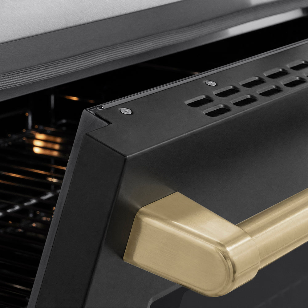 zline-36-in-induction-range-5-2-cu-ft-5-element-cooktop-electric-convection-oven-satin-stainless-steel-black-matte-door-champagne-bronze-accents-sinrsz-blm36-cb