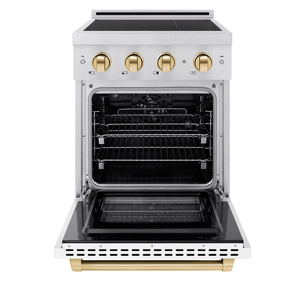 zline-24-in-induction-range-3-2-cu-ft-electric-convection-oven-satin-stainless-steel-white-matte-door-polished-gold-accents-sinrsz-wm-24-g