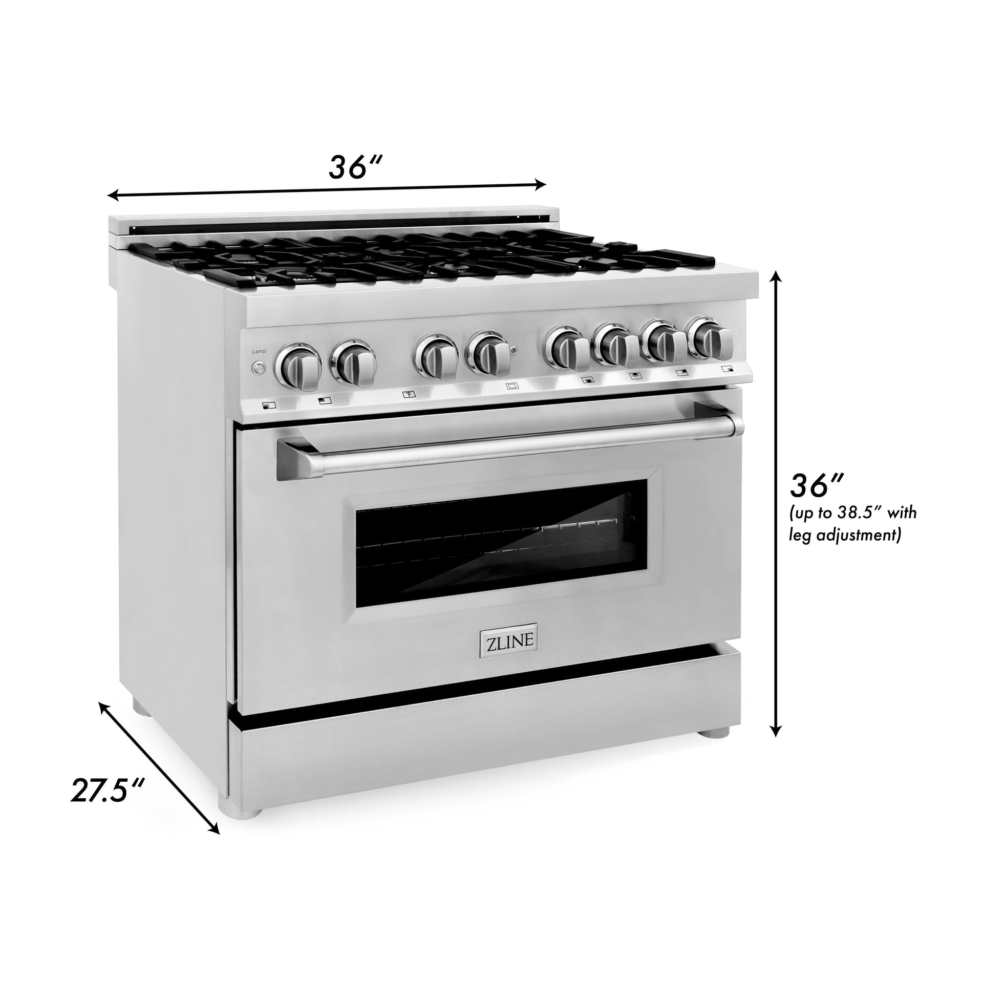 zline-36-in-dual-fuel-range-with-gas-cooktop-electric-oven-and-griddle-4-6-cu-ft-stainless-steel-ra-gr-36