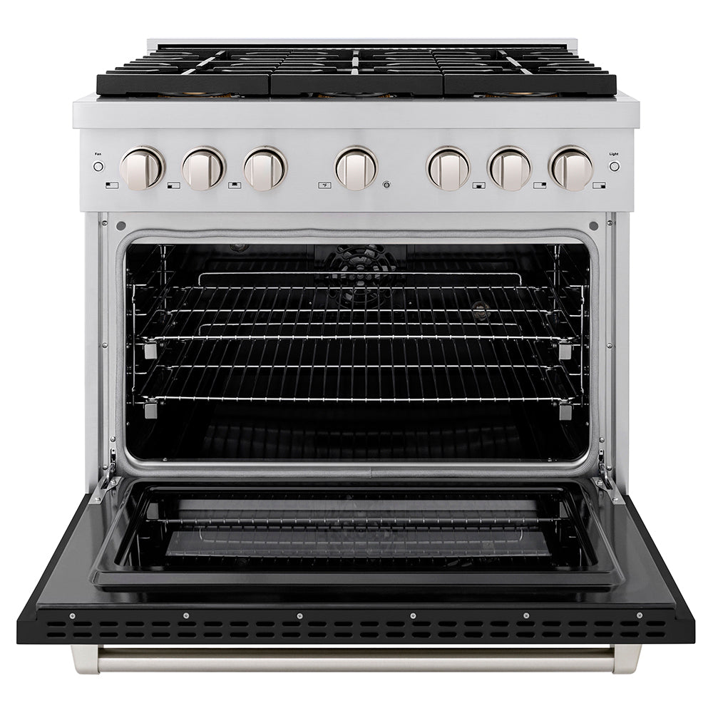 zline-36-in-dual-fuel-range-5-2-cu-ft-6-burner-duopro™-cooktop-electric-convection-oven-black-matte-door-psdr-blm-36