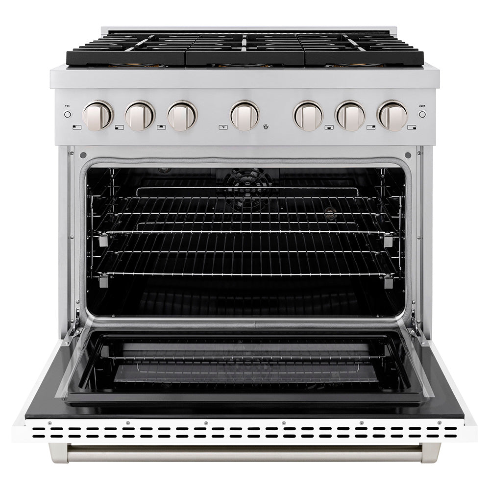 zline-36-in-dual-fuel-range-5-2-cu-ft-6-burner-duopro™-cooktop-electric-convection-oven-white-matte-door-psdr-wm-36