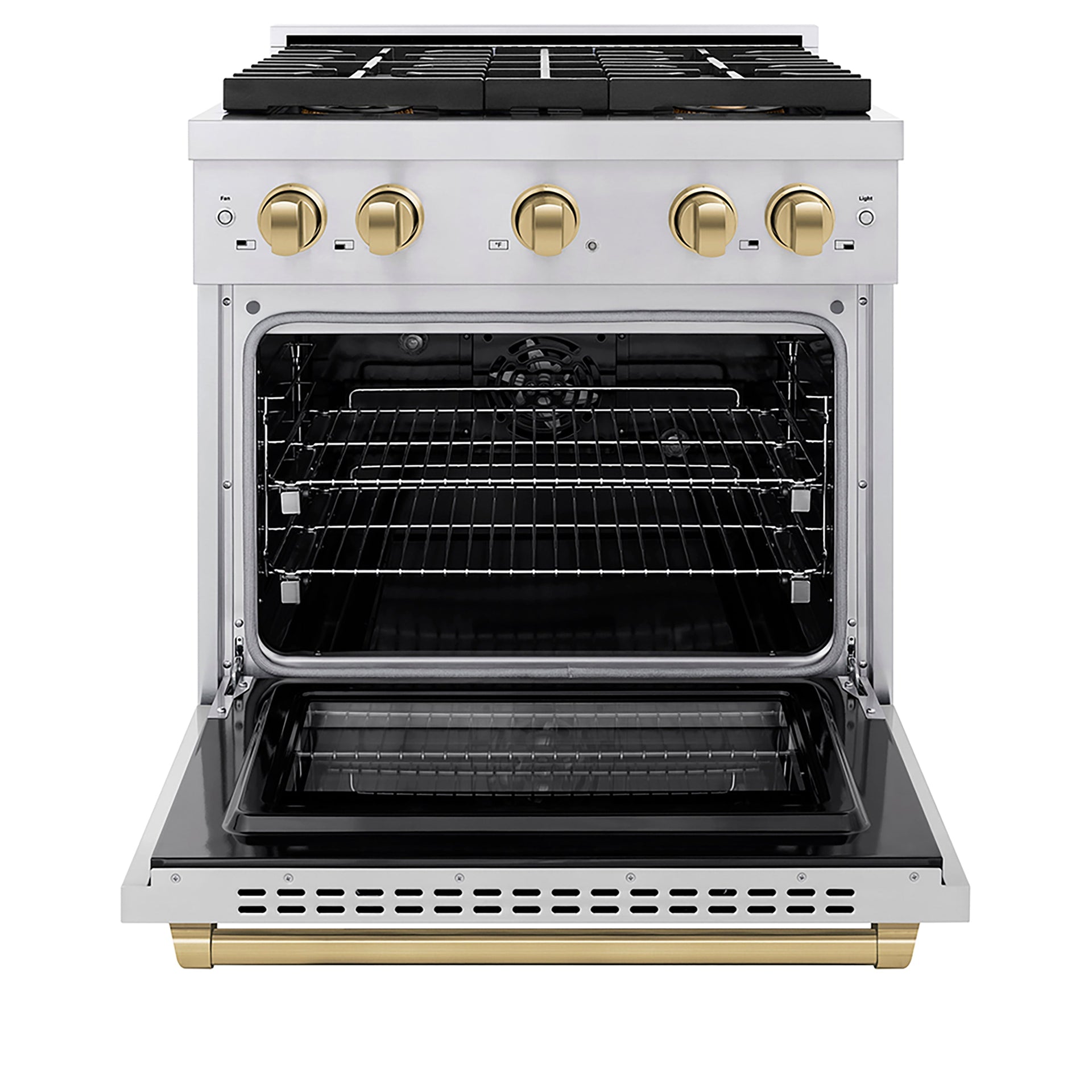 zline-30-in-dual-fuel-range-4-2-cu-ft-4-burner-duopro™-cooktop-electric-convection-oven-stainless-steel-champagne-bronze-accents-psdrz-30-cb