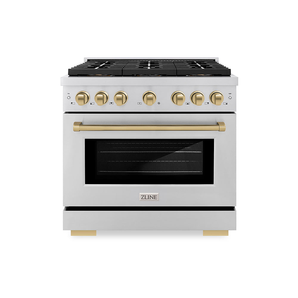 zline-36-in-dual-fuel-range-5-2-cu-ft-6-burner-duopro™-cooktop-electric-convection-oven-stainless-steel-champagne-bronze-accents-psdrz-36-cb