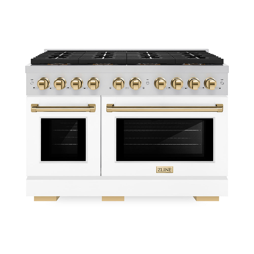 zline-48-in-dual-fuel-range-6-7-cu-ft-with-8-burner-duopro™-cooktop-dual-ovens-white-matte-doors-and-polished-gold-accents-psdrz-wm-48-g