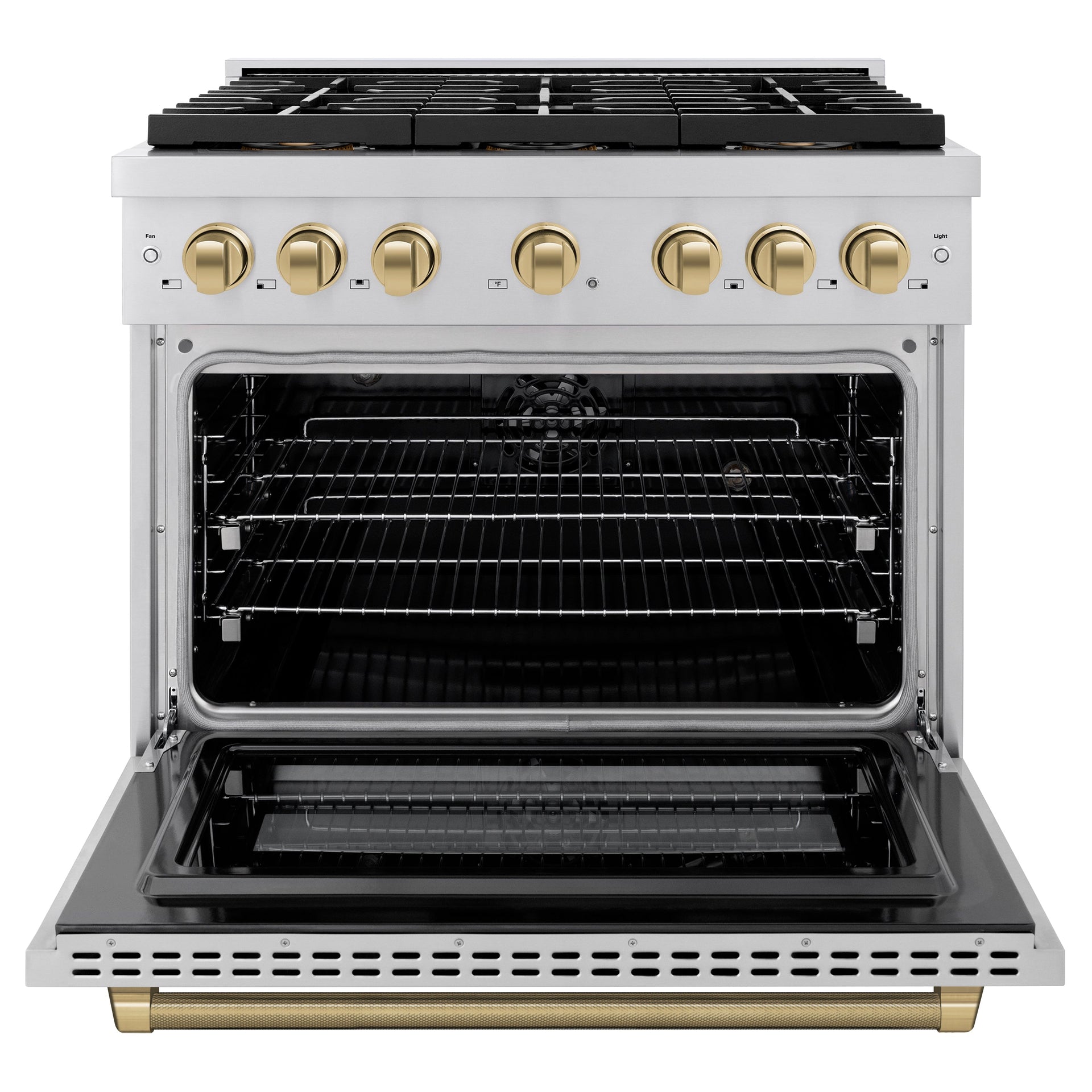 zline-36-in-dual-fuel-range-5-2-cu-ft-6-burner-duopro™-cooktop-electric-convection-oven-stainless-steel-champagne-bronze-handles-psdrz-36-kcb