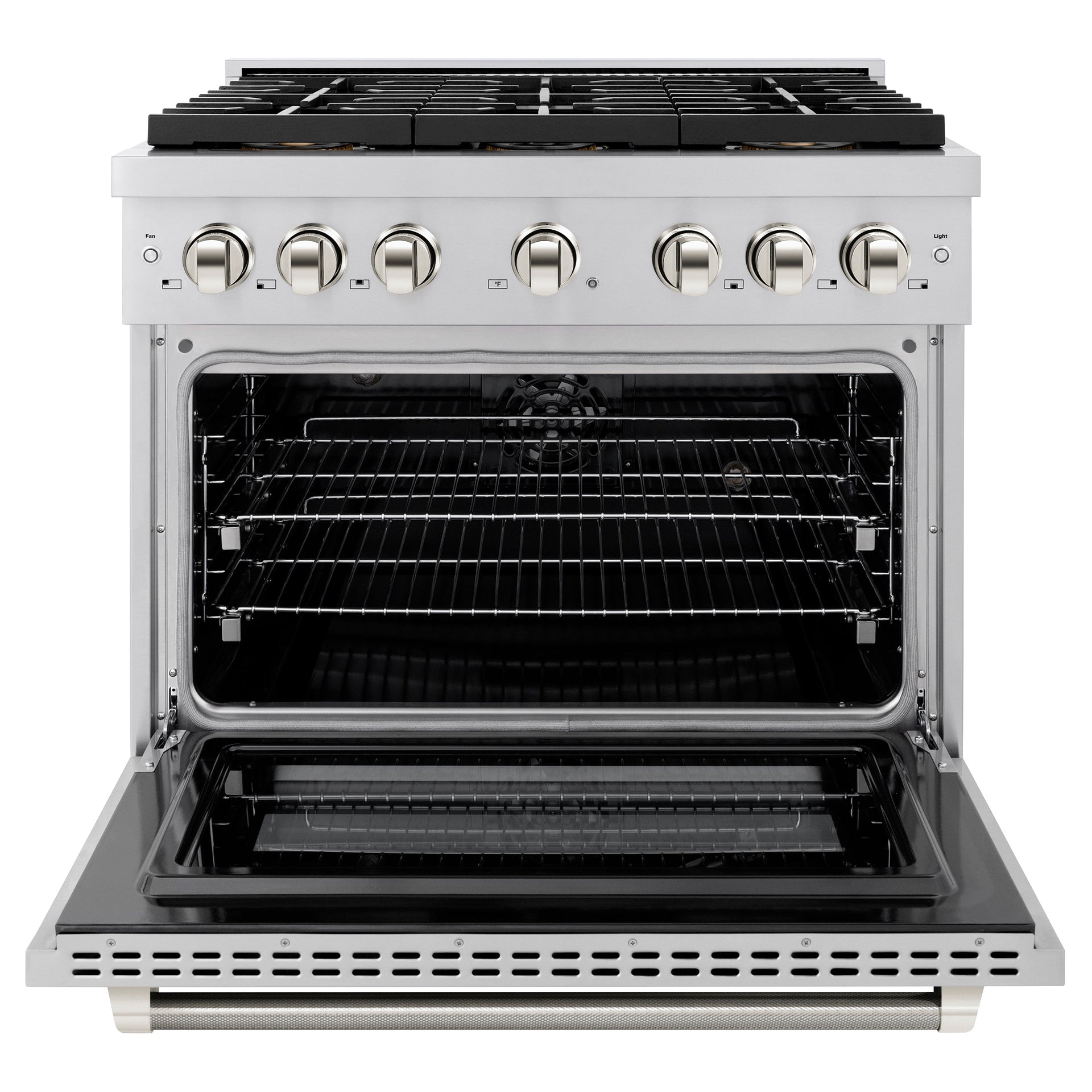 zline-36-in-dual-fuel-range-5-2-cu-ft-6-burner-duopro™-cooktop-electric-convection-oven-stainless-steel-polished-nickel-helix-handles-psdrz-36-kpn