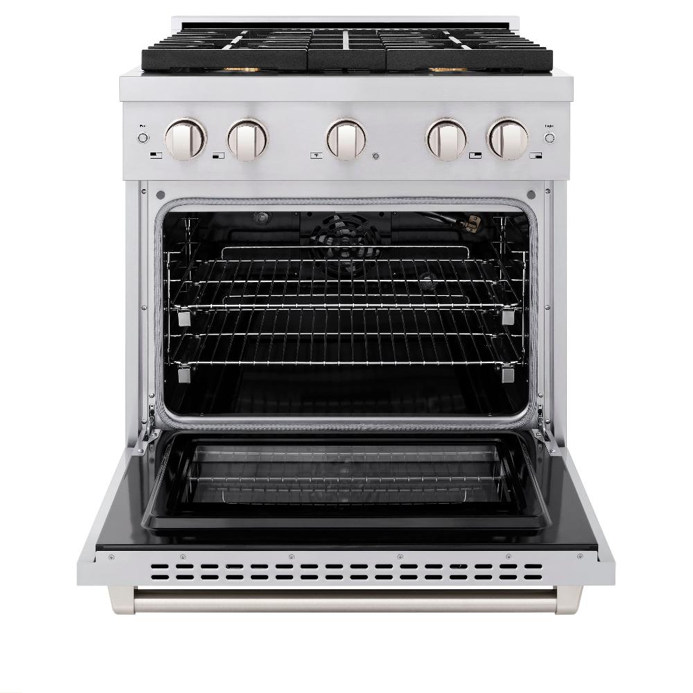 zline-paramount-30-in-dual-fuel-range-with-4-brass-burners-and-4-2-cu-ft-electric-convection-oven-in-stainless-steel-model-sdr-br-30